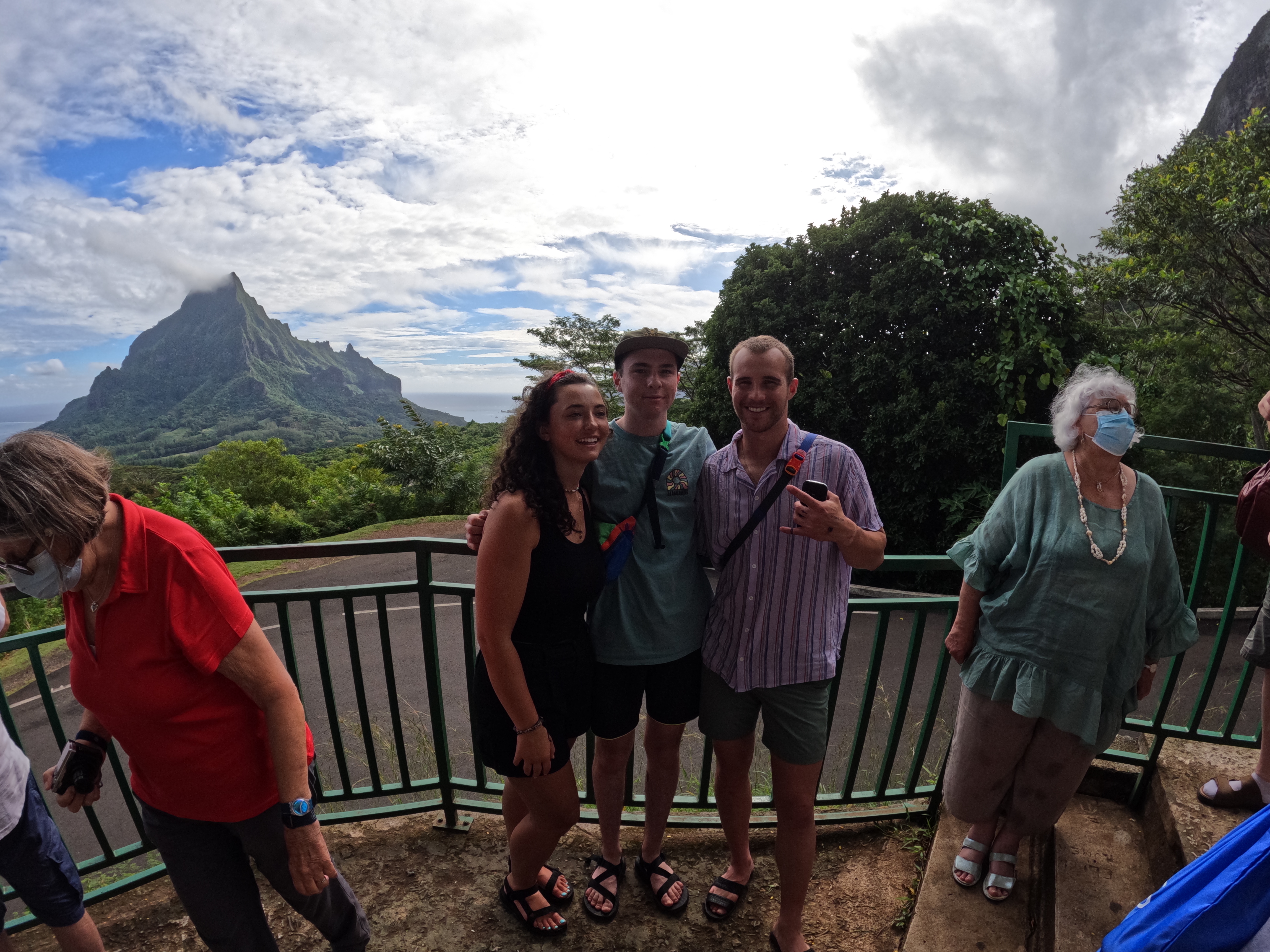 2022 Tahiti Taravao HXP - Day 3 (Devotional, Moorea Jeep Safari, Magic Mountain Overlook, Jam Tasting, Belvedere Lookout, Marae-o-Mahine, Touching Sacred Eels, Fresh Pineapple & Coconut, Making Headbands, Beach Games, Tahitian Dance & Fire Show)